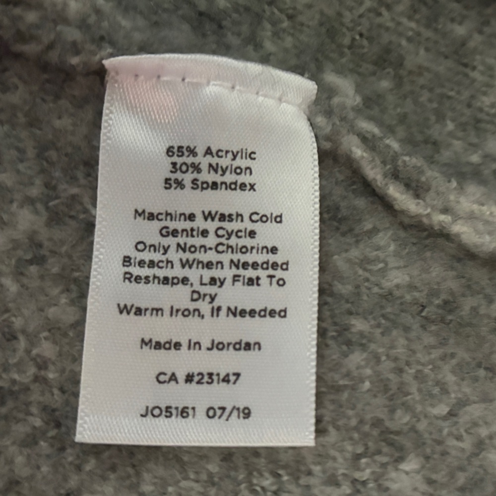 Talbots Heather Animal Print Flyway Gray Knit Cardigan Size L Petite - Picture 5 of 8